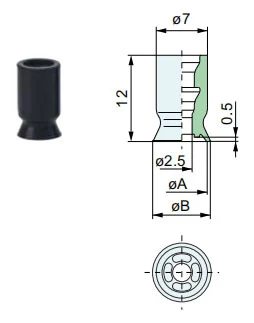 Compact Vacuum Suction Cups Zp2